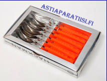 HACKMAN, Colorina Oranssi  kahvilusikka, Design:Nanny Still,alkuper�ispakkaus uusi ja k�ytt�m�t�n,Suunniteltu vuonna 1970, pituus n. 13,8 cm, 0 kpl( Tuote nro 139AT )