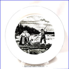 ARABIA EMALI W�rtsil� , Tarjoilulautanen/ sein�/ koristelautanen, halkaisija n.27 cm,1kpl,48� / kpl. (Tuote nro / Item 226N)