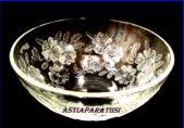 NUUTAJ�RVI LASI,Rosita J�lkiruokamalja,Design:Kerttu Nurminen,halkaisija n. 18,5 cm, Korkeus n 7,5 cm , 1kpl. 65�/kpl
