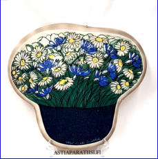 ARABIA, Sein�laatta "P�iv�nkakkara", Design:Helj� Liukko-Sundstr�m, Valmistettu 1990,Korkeus n. 29 cm, leveys n. 31 cm, 135�( Tuote nro / Item #112HL )
