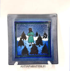 ARABIA, Sein�laatta "Itkev� tytt�",Crying Girl, Design:Helj� Liukko-Sundstr�m, Valmistettu 1978,Korkeus n. 12 cm, leveys n. 12 cm, 95�( Tuote nro / Item #335HL )