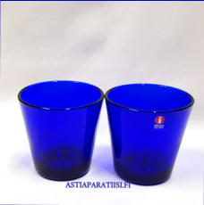IITTALA,Kartio juomalasi  tummansininen,Design:Kaj Franck, Korkeus n.8 cm , Halkaisija n.8 cm,0 kpl ( Tuote nro / Item #477J )