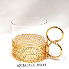 IITTALA,Karaatti Juomalasi kultapidike,Design:Timo Sarpaneva.,Tuotannossa1990 ,Korkeus n.6,5 cm , Halkaisija n.6,4 cm, 1 kpl,25 �/ kpl ( Tuote nro / Item #513J )