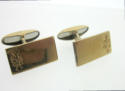 Hopeiset kalvosinnapit, Design E. R�s�nen Oy Kuopio Finland 1975, mitat n. 1,9cm x 1cm, 0kpl