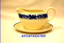 ARABIA, Blue Laurel, kastikekulho, Design:Olga Osol, 1944-1945-luku, vientikoriste , n. 12,5cm x 20,5cm x 10,5cm, 1kpl. 70�/kpl