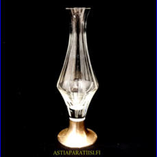 Turun hopea kristallimaljakko Hopeajalka jossa kaiverrus,  Ilvesajo � 62,Korkeus,n.24 cm,halkaisija,n. 7,5 cm,1kpl,85�/kpl ( Tuote nro / Item #113KR )
