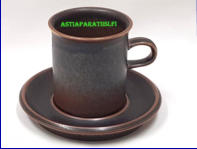 ARABIA,Ruska tee/kahvikuppi,malli S,Design:Ulla Procop�,Kupin korkeus n. 7,8 cm, halkaisija n. 7,2 cm,Suunniteltu vuonna 1960-1999, 3kpl, 22�/kpl ( Tuote nro 230Q )