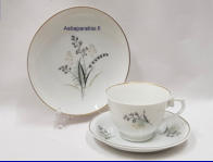 ARABIA, Sara kahvikuppi 3-osainen Design:Heinz Engler,Kupin korkeus n.6,5 cm, halkaisija n. 8,8 cm, Suunniteltu vuonna 1956-1964, 1 setti, 44�/ setti ( Tuote nro 277Q )