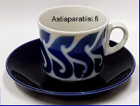 ARABIA, G�ran B�ckin malli BR kahvikuppi,puhalluskoriste retro,Kupin korkeus n.6,2 cm, halkaisija n. 7 cm, Suunniteltu vuonna 1969-1975, 3 kpl,36�/ kpl ( Tuote nro 344Q )