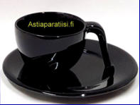 ARABIA, EGO  musta espressokuppi /mokkakuppi,Design:Stefan Lindfors,Kupin korkeus n.4,6 cm, halkaisija n. 6 cm, Suunniteltu vuonna 1998, 0 kpl, ( Tuote nro 343Q )