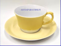 ARABIA, keltainen retro kahvikuppi,Kupin korkeus n.5 cm, halkaisija n. 8 cm, Suunniteltu vuonna 1965, 4 kpl, 28�/kpl ( Tuote nro 470Q )
