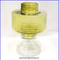 RIIHIM�EN LASI, Apollo Oliivinvihre�,Design:Nanny Still,1970-luku, Korkeus n. 26 cm,halkaisija n.17,5 cm, 0kpl,  ( Tuote nro / Item #101C )