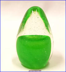 Lasipallo / paperipaino Lasimuna, taidelasiesine,Korkeus 6,5 cm, leveys 4 cm,1kpl,30�/kpl