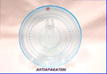 NUUTAJ�RVI,Kastehelmi, lautanen,Design:Oiva Toikka, Huom ! uusi versio,n. 17 cm	1kpl, 15�/kpl