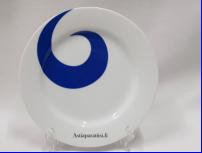 AARIKKA, Sinivalkoinen pullalautanen / leip�lautanen,lautanen halkaisija n.20,3 cm, 6 kpl,22�/ kpl ( Tuote nro 123PL )