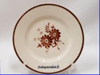 ARABIA,k�sinmaalattu pullalautanen / leip�lautanen,Design:Osol Olga,Malli: AX Vienti Leimalla, Finlandia,lautanen halkaisija n.17,5 cm, Suunniteltu vuonna 1940, 10 kpl, 18�/ kpl ( Tuote nro 195PL )