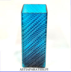 RIIHIM�EN LASI,Flindari lasimaljakko turkoosi, Design:Nanny Still,Valmistettu:1963-luku,Korkeus n.21 cm, halkaisija n.8 cm X 8 cm ,0 kpl, ( Tuote nro / Item #142MA )