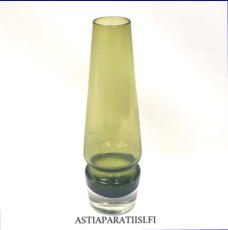 RIIHIM�EN LASI, maljakko,Design: Tamara Aladin,tuotannossa 1960-luku,Korkeus n.22 cm, halkaisija n.5,5 cm,1 kpl,48� /kpl ( Tuote nro / Item #190MA )