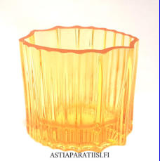 M�NTYHARJUN LASI,Urku maljakko  Ambran V�rinen,Design:Eero Rislakki, v�h�isi� k�yt�n j�lki�,Korkeus n.16 cm, halkaisija n.16,2 cm,0 kpl,( Tuote nro / Item #199MA )