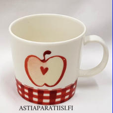  ARABIA,Omenasyd�n -muki , Design:Minna Immonen,korkeus n.8 cm, halkaisija n.8,3 cm, 4 kpl, 44 �/kpl,( Tuote nro 160 P )
