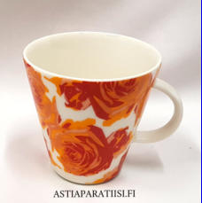ARABIA, Koko Roses Oranssi muki,Design:Kati Tuominen- Niittyl�, Kristina Riska,korkeus n.8,5 cm, halkaisija n.8,5 cm, 9 kpl, 22�/kpl,( Tuote nro 204 P )