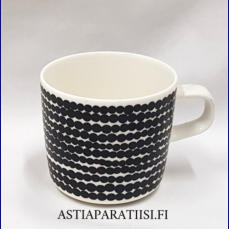 MARIMEKKO,Oiva Siirtolapuutarha,Kahvikuppi 20 cl, Valkomusta,Design: Maija Louekari, korkeus n.7 cm, halkaisija n.7,5 cm, ,3 kpl, 18 �/kpl,( Tuote nro 234 P )