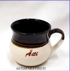 KERMANSAVI, �ITI muki,korkeus n.7,5 cm, halkaisija n.7,5 cm, 0 kpl, ( Tuote nro 296 P )
