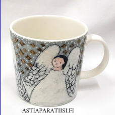 ARABIA, Enkelimuki T�htiy�ss� , Design:Helj� Liukko-Sundstr�m,Valmistusvuosi 2011,korkeus n.8 cm, halkaisija n.8 cm, 1 kpl, 48 �/kpl,( Tuote nro 307 P )