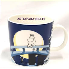 ARABIA, Muumimuki Talviy�, talvikausimuki,Moomin Mug, Winter Night (winter season mug 2006),Design: Tove Slotte-Elevant,Korkeus n. 8 cm, halkaisija n. 8 cm, 2kpl,198�/kpl,( Tuote nro 114M )