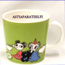 ARABIA,Muumimuki Tiuhti ja Viuhti ,Moomin Mug, Thingumy and Bob (2005-),Design:Tove Slotte-Elevant,Korkeus n. 8 cm, halkaisija n. 8 cm, 0 kpl,( Tuote nro 159M )
