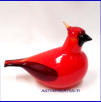 IITTALA, Kardinaali / Red Cardinal,Design: Oiva Toikka Nuutaj�rvi,Signeerattu / Signature,mitat n.17,5 cm x 9 cm,1kp,340� ( Tuote nro / Item #114T)