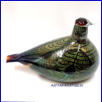 NUUTAJ�RVI, Suuri lintu Fasaani/large bird Pheasant Fasaani ,Design: Oiva Toikka,  Nuutaj�rvi,,Signeerattu / Signature,mitat n. 24,5cm x 13cm,1kpl,280� ( Tuote nro / Item #117T)