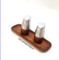 TEAK/TIIKKI,Vintage suola- ja pippurisirottimet, retro 1960-luvun puoliv�liss� moderni ,45�/setti,( Tuote nro / Item #114PU )