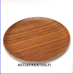 TEAK/TIIKKI-tarjotin Vintage,Mitat: Halkaisija n. 23 cm, 1kpl,20�,( Tuote nro / Item #136PU )