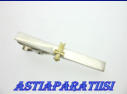 Hopeinen solmioneula, Finnish Design Holger Lindstr�m, 1966 luku,mitat n. 4,5cm x 0,5cm , 55�