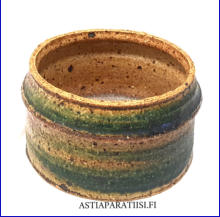 ARABIA, taidekeramiikka  lasitetut kivitavaraa,Design:Raija Tuomi ,signeerattu,mitat korkeus n.9 cm Halkiasija n.16 cm, 0kpl ( Tuote nro / Item #102F )