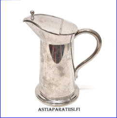Jugendstil-Kanne,ruostumatonta ter�st�, halkaisija,n. 15 cm, kork. n.25,5 cm , 1kpl, 43�/kpl,( Tuote nro 138TA)