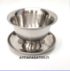 Vintage Made in Denmark Stainless Steel halkaisija,n. 17 cm, kork. n. 10 cm , 1kpl, 38�/kpl,( Tuote nro 133TA)