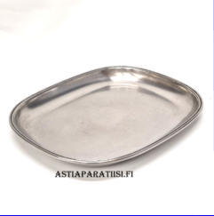 Ruostumattomasta ter�ksest� Painometalli,tarjotin, halkaisija,n. 30 cm, X. n.24 cm , 1kpl, 20�/kpl,( Tuote nro 141TA)