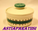 Vintage Rorstrand Porcelain Sugar Bowl Lidded Pot Jar Pottery by Rostrand Sweden Scandinavian Design 1977 (Sokeri Kulho kannellisia Pot Jar Keramiikka R�rstrandin Ruotsi Scandinavian Design 1977, 0kpl